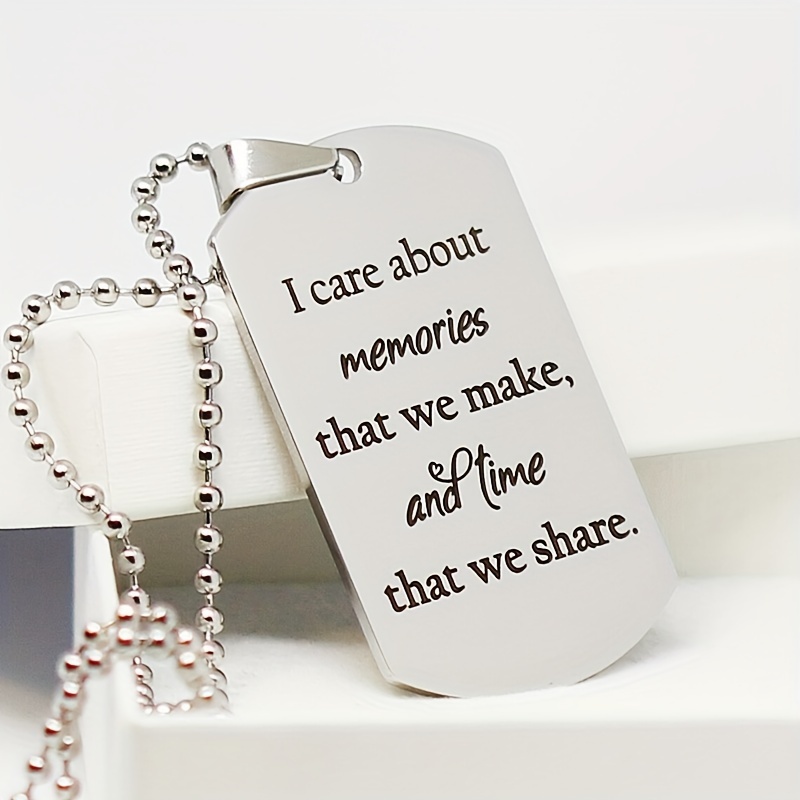 Custom Men's Army Dog Tag Pendant Identity Necklace Engraved Stainless Steel